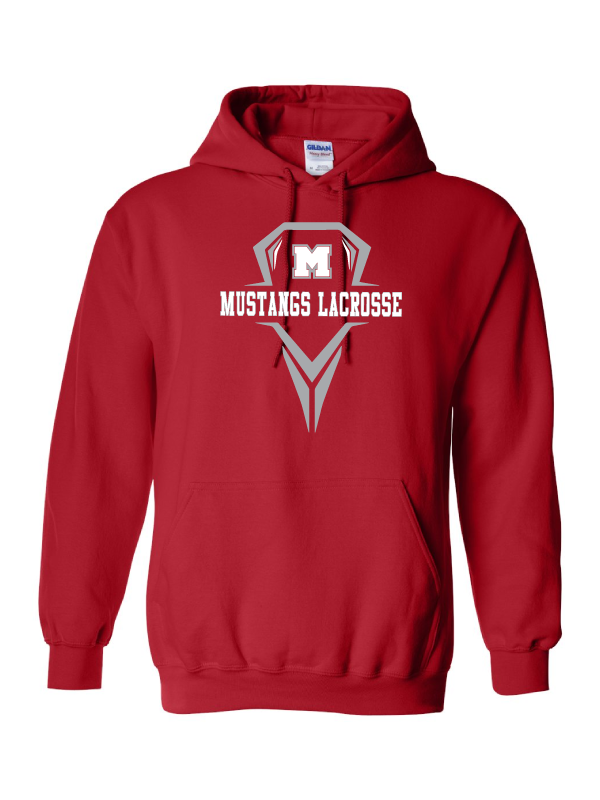 MHS Lacrosse Red Hooded Sweatshirt