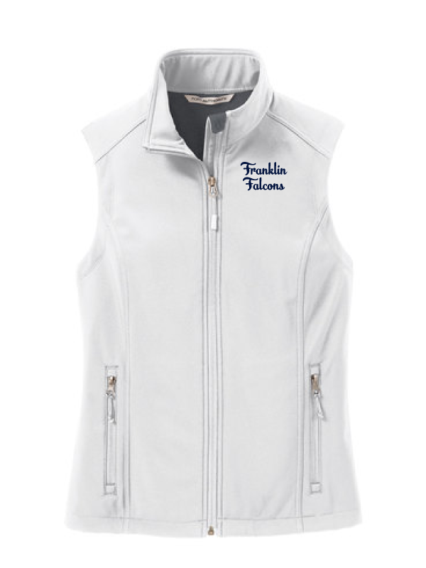 Franklin School Staff Core Soft Shell Vest  (EMBROIDERED LOGO)  **LADIES**
